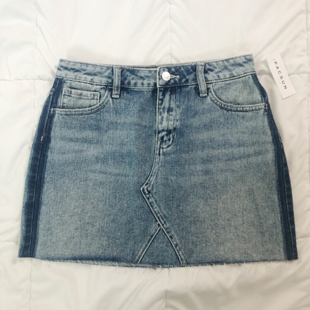 NWT Two-Toned Denim Mini Skirt